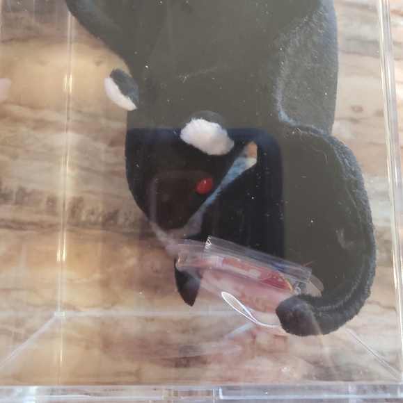 Halloween Black Bat Plush Ty Original Beanie Baby "Radar" Red Eyes 1995 Vintage. - Picture 1 of 4